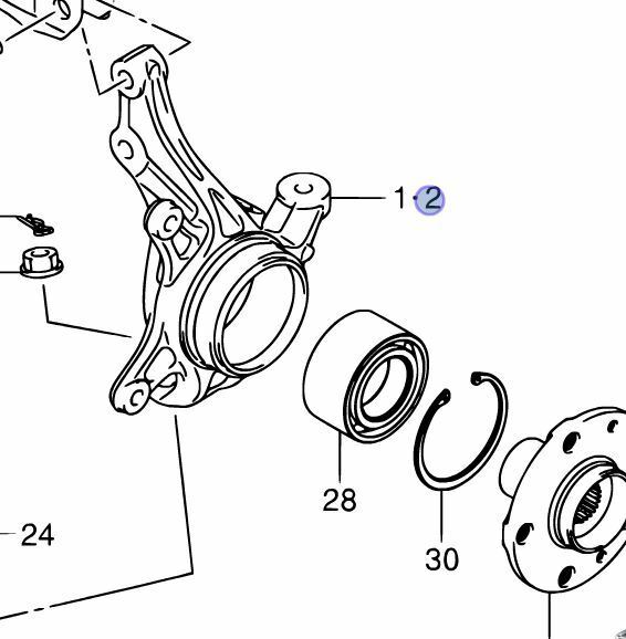 NEW Genuine Suzuki VITARA S-CROSS SUSPENSION HUB KNUCKLE STEER Left 45 ...