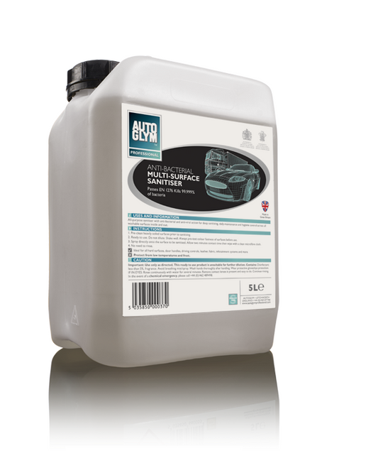 NEW Autoglym Antibacterial Sanitiser Multi-Surface 5L 5 Litre FREE AIR FRESHENER