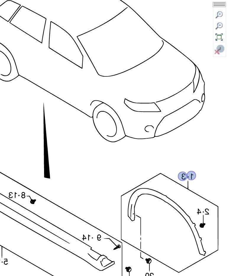 Genuine Suzuki VITARA Front DRIVER Wheel Arch Trim Surround Spat 77210-54P00-5PK