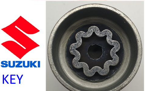 NEW Genuine Suzuki 7021 Locking Wheel Bolt KEY Head 990E0-07041