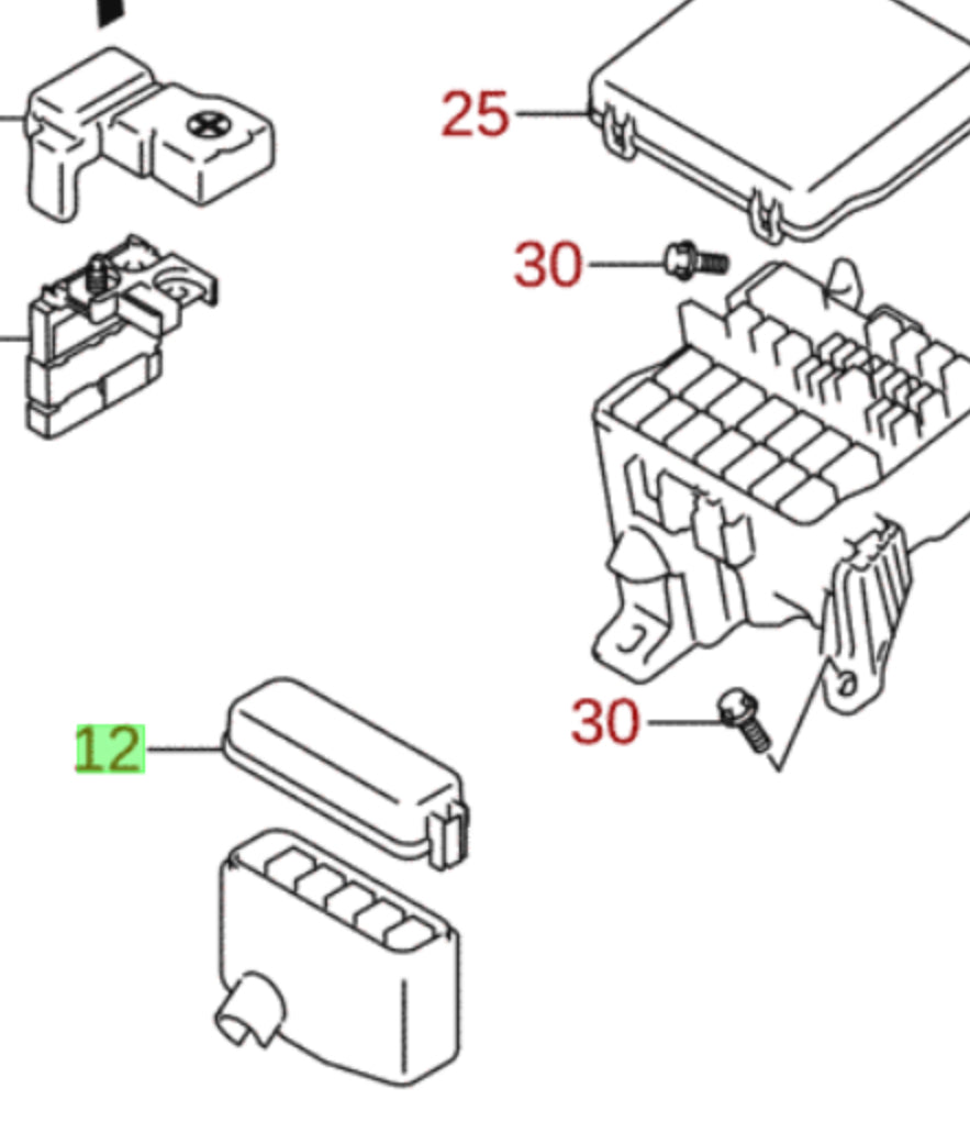 NEW Genuine Suzuki SWIFT 2017-On Fuse Box Cover SMALL 36717-52R50