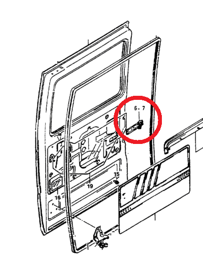 NEW Genuine Suzuki Super Carry SLIDING Door CENTRE HINGE RIGHT 84110-85511