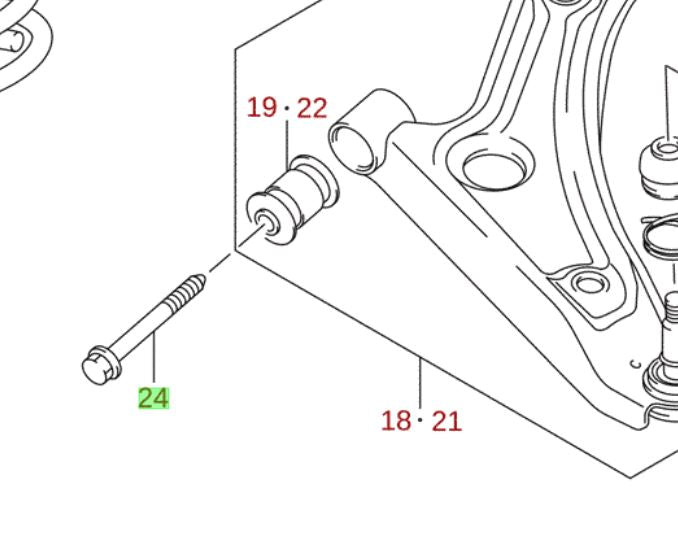 1x NEW Genuine Suzuki ALTO Front Suspension Track Control Arm Bolt 45215-85K00