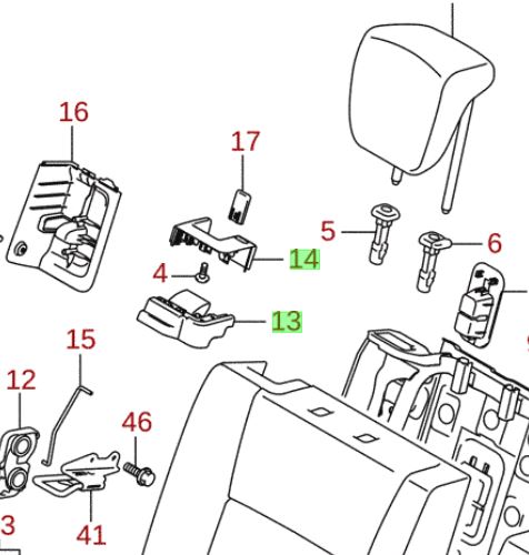 NEW Genuine Suzuki VITARA 2015-2023 Rear Seat Back RELEASE LEVER & COVER RIGHT