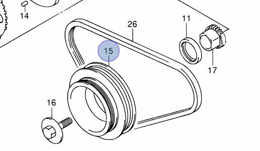 NEW Genuine Suzuki Jimny Crankshaft Crank Pulley Dual Rib Aux Belt 12610-80A01