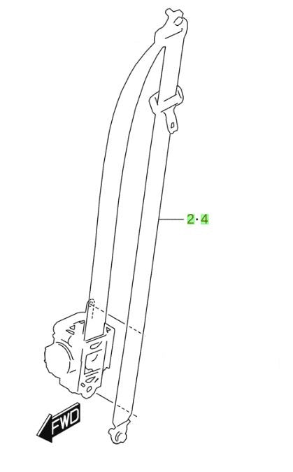 NEW Genuine Suzuki VITARA Complete Seat Belt RIGHT FRONT 84920-54P12-BHE