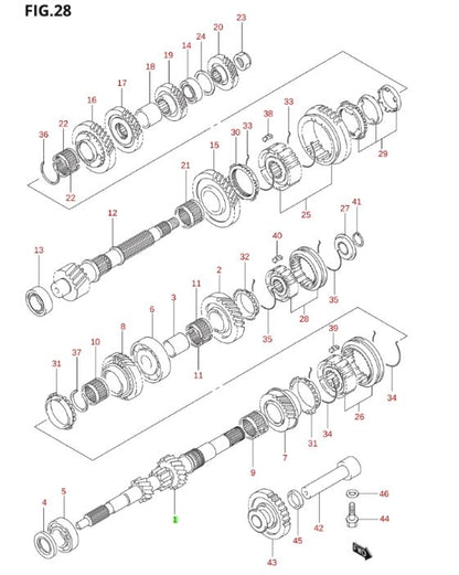 NEW GENUINE Suzuki ALTO 2009-2016 Gearbox INPUT SHAFT Bearing 24155M68K20