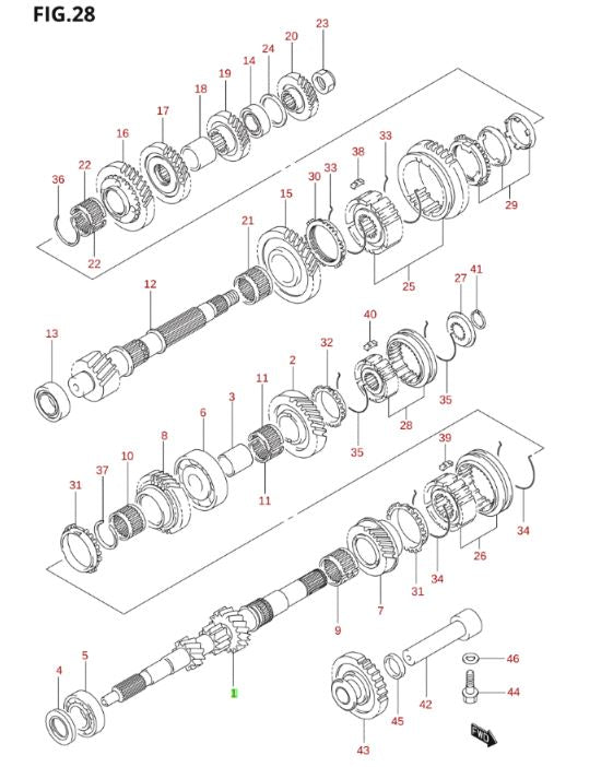 NEW GENUINE Suzuki ALTO 2009-2016 Gearbox INPUT Shaft SEAL 24151M68K00