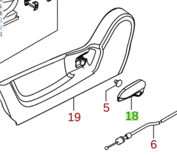 NEW Genuine Suzuki SWIFT 2011-16 LEFT Seat Tilt Recline Handle 85711-65JA0-S1S