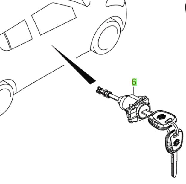 NEW Genuine Suzuki SWIFT 2017-On FRONT RIGHT DOOR Lock Barrel Cylinder 82270-79842