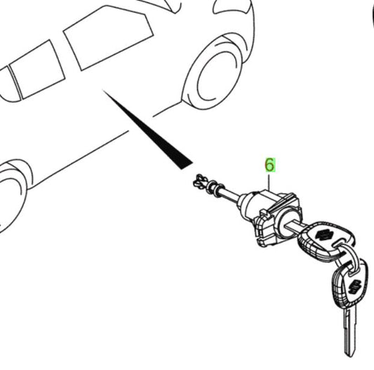 NEW Genuine Suzuki SWIFT 2017-On FRONT RIGHT DOOR Lock Barrel Cylinder 82270-79842