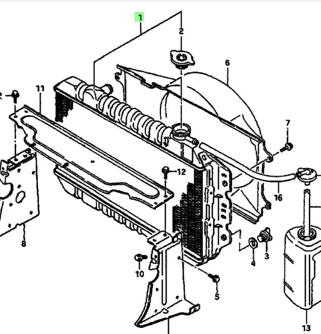 NEW Genuine Suzuki SUPERCARRY BEDFORD RASCAL Cooling Radiator 17700-85552
