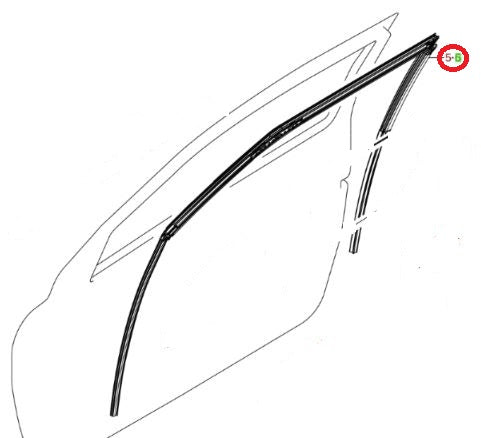 Genuine Suzuki SWIFT 2011-2016 Front Left WINDOW RUNNER RUBBER 83665-69L10